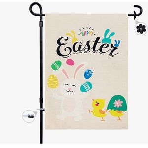 Happy Easter Bunny Garden Flag 12x18 Inches NWT